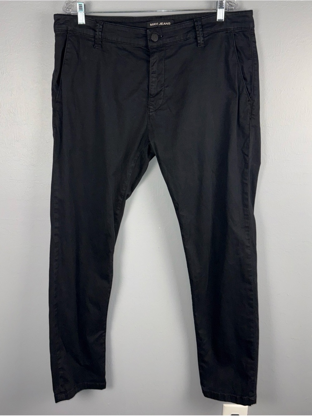 Mavi Chino Pants Johnny Slim Leg Men’s 36x32 Black Trousers Stretch Casual *READ
